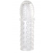 Прозрачная закрытая гелевая насадка - 13,5 см. - Toyfa Basic - в Новосибирске купить с доставкой