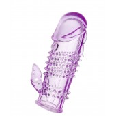 Фиолетовая насадка с коготком и шипами - 13 см. - Toyfa Basic - в Новосибирске купить с доставкой