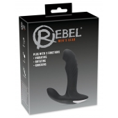 Черный вибромассажер простаты с функцией римминга Plug with Perineum Stimulator - 16,6 см. - Orion - в Новосибирске купить с доставкой