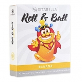 Стимулирующий презерватив-насадка Roll   Ball Banana - Sitabella - купить с доставкой в Новосибирске