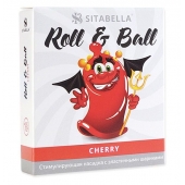 Стимулирующий презерватив-насадка Roll   Ball Cherry - Sitabella - купить с доставкой в Новосибирске