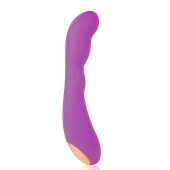 Фиолетовый силиконовый вибромассажер - 22,2 см. - Cosmo