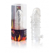 Закрытая прозрачная рельефная насадка Crystal sleeve - 13 см. - Erowoman-Eroman - в Новосибирске купить с доставкой