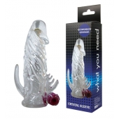 Закрытая прозрачная вибронасадка на пенис Crystal Sleeve Vibe - Erowoman-Eroman - в Новосибирске купить с доставкой