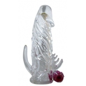 Закрытая прозрачная вибронасадка на пенис Crystal Sleeve Vibe - Erowoman-Eroman - в Новосибирске купить с доставкой