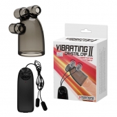 Дымчатая насадка-мастурбатор с вибрацией Vibrating Crystal Cap II - Baile - в Новосибирске купить с доставкой