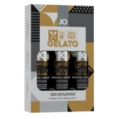 Подарочный набор вкусовых лубрикантов Tri-Me Triple Pack Gelato - System JO - купить с доставкой в Новосибирске