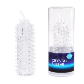 Закрытая рельефная насадка Crystal sleeve с усиками - 12 см. - Erowoman-Eroman - в Новосибирске купить с доставкой