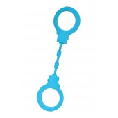 Голубые силиконовые наручники A-Toys без ключа - A-toys - купить с доставкой в Новосибирске