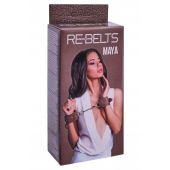 Коричневые кожаные наручники Maya - Rebelts - купить с доставкой в Новосибирске
