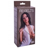 Коричневый поводок и чокер с кольцом Sofi - Rebelts - купить с доставкой в Новосибирске