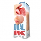 Телесный мастурбатор-ротик с язычком Oral Anne - Blush Novelties - в Новосибирске купить с доставкой