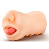 Телесный мастурбатор-ротик с язычком Oral Anne - Blush Novelties - в Новосибирске купить с доставкой
