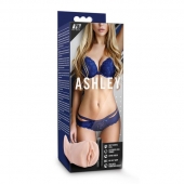 Телесный мастурбатор-вагина с вибропулей Ashley - Blush Novelties - в Новосибирске купить с доставкой