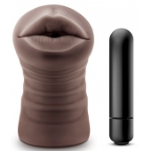 Коричневый мастурбатор-ротик Heather - Blush Novelties - в Новосибирске купить с доставкой