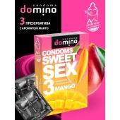 Презервативы для орального секса DOMINO Sweet Sex с ароматом манго - 3 шт. - Domino - купить с доставкой в Новосибирске