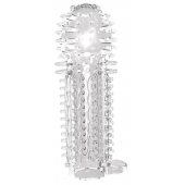 Закрытая прозрачная насадка на пенис с шипиками Nubby Sleeve - 14,5 см. - Chisa - в Новосибирске купить с доставкой