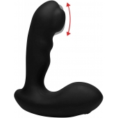 Черный стимулятор простаты Alpha-Pro 7X P-Milker Silicone Prostate Stimulator with Milking Bead - XR Brands - в Новосибирске купить с доставкой