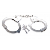Металлические наручники Beginner s Metal Cuffs - Pipedream - купить с доставкой в Новосибирске