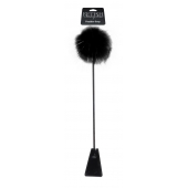 Черный стек Feather Crop с пуховкой на конце - 53,3 см. - Pipedream - купить с доставкой в Новосибирске