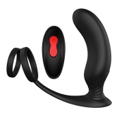 Черный массажер простаты REMOTE P-PLEASER - Dream Toys - в Новосибирске купить с доставкой