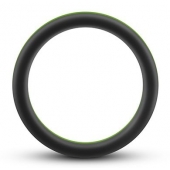 Черно-зеленое эрекционное кольцо Silicone Go Pro Cock Ring - Blush Novelties - в Новосибирске купить с доставкой