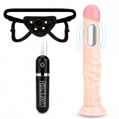 Регулируемые трусики с вибрирующей насадкой - 21 см. - Lux Fetish - купить с доставкой в Новосибирске