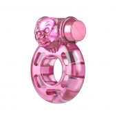 Розовое эрекционное виброкольцо Pink Bear - Baile - в Новосибирске купить с доставкой