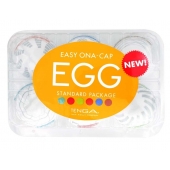 Набор из 6 мастурбаторов Tenga EGG Easy Beat с различным рельефом - Tenga - в Новосибирске купить с доставкой