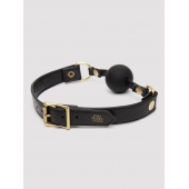 Черный кляп-шар Bound to You Faux Leather Ball Gag - Fifty Shades of Grey - купить с доставкой в Новосибирске