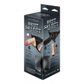 Черный пояс для женщин BEST SELECT с 3 насадками - LOVETOY (А-Полимер) - купить с доставкой в Новосибирске