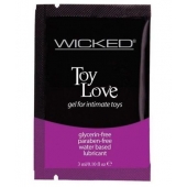 Лубрикант на водной основе для использования с игрушками WICKED Toy Love - 3 мл. - Wicked - купить с доставкой в Новосибирске