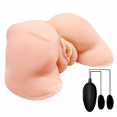 Телесная вибровагина Julie с 2 рабочими отверстиями - Baile - в Новосибирске купить с доставкой