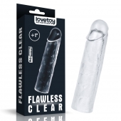 Прозрачная насадка-удлинитель Flawless Clear Penis Sleeve Add 1 - 15,5 см. - Lovetoy - в Новосибирске купить с доставкой