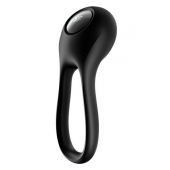 Черное эрекционное виброкольцо Majestic Duo - Satisfyer - в Новосибирске купить с доставкой