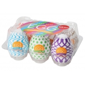 Набор из 6 мастурбаторов Tenga EGG IV с различным рельефом - Tenga - в Новосибирске купить с доставкой
