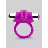 Лиловое виброкольцо с пультом ДУ Remote Control Cock Ring - Happy Rabbit - в Новосибирске купить с доставкой