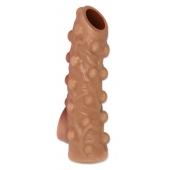 Телесная насадка с бугорками и открытой головкой Nude Sleeve S - 10 см. - KOKOS - в Новосибирске купить с доставкой