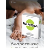 Ультратонкие презервативы Bariera Ultra Thin - 3 шт. - Bariera - купить с доставкой в Новосибирске