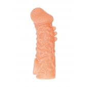 Телесная закрытая насадка с шершавой головкой Cock Sleeve Size L - 17,6 см. - KOKOS - в Новосибирске купить с доставкой