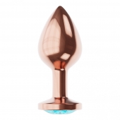 Пробка цвета розового золота с малиновым кристаллом Diamond Topaz Shine L - 8,3 см. - Lola Games - купить с доставкой в Новосибирске