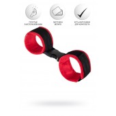 Красно-черные велюровые оковы Anonymo - ToyFa - купить с доставкой в Новосибирске