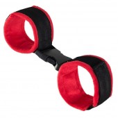 Красно-черные велюровые оковы Anonymo - ToyFa - купить с доставкой в Новосибирске