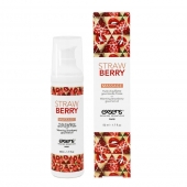 Разогревающее массажное масло  с ароматом клубники Gourmet Strawberry - 50 мл. - Exsens - купить с доставкой в Новосибирске