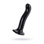 Черный стимулятор для пар P G-Spot Dildo Size M - 18 см. - Strap-on-me - в Новосибирске купить с доставкой