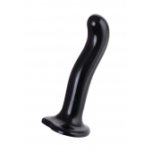 Черный стимулятор для пар P G-Spot Dildo Size M - 18 см. - Strap-on-me - в Новосибирске купить с доставкой