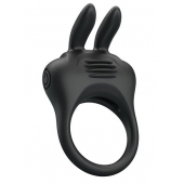 Черное эрекционное кольцо с вибрацией Davion - Baile - в Новосибирске купить с доставкой