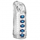 Прозрачный мастурбатор-вагина с 5 стимулирующими бусинами Snatch - Blush Novelties - в Новосибирске купить с доставкой