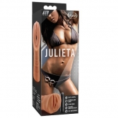 Мастурбатор-вагина цвета карамели Julieta с вибрацией - Blush Novelties - в Новосибирске купить с доставкой