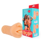 Телесный мастурбатор-ротик с высунутым язычком - Bior toys - в Новосибирске купить с доставкой